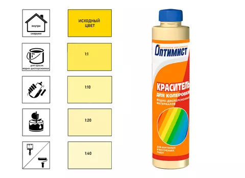 Краситель Е308 ОПТИМИСТ №150 желтый 0,75л