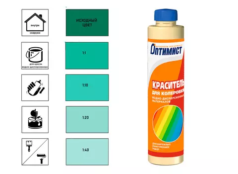 Краситель Е308 ОПТИМИСТ №157 изумрудный 0,75л
