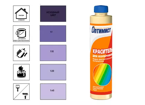 Краситель Е308 ОПТИМИСТ №159 фиолетовый 0,75л