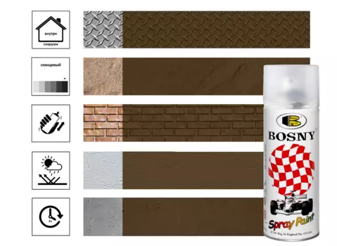 Краска акриловая Bosny аэрозоль, оливковый