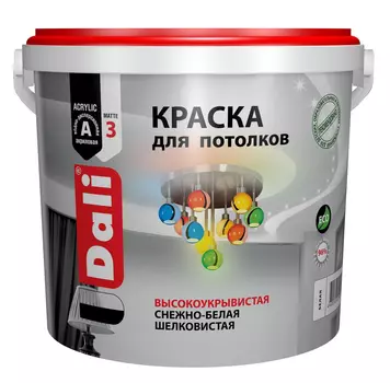 Краска для потолков Dali 0,9 л, белый
