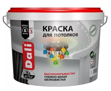 Краска для потолков Dali 9 л, белый