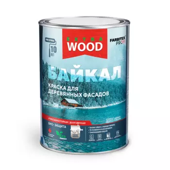 Краска Farbitex Profi Wood Extra Байкал для деревянных фасадов и интерьеров, полярная дымка, 0,75 л