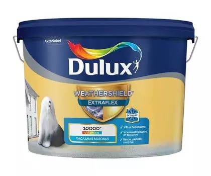 Краска фасадная Dulux Weathershield Extraflex BW 9л