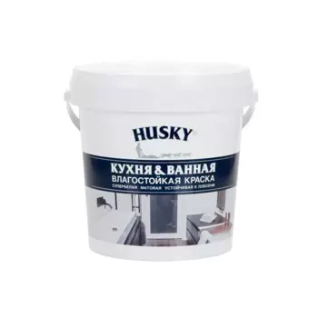 Краска HUSKY для кухонь и ванных комнат 0,9л