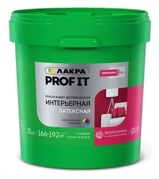 Краска интерьерная Лакра Prof It 25 кг, база А белый