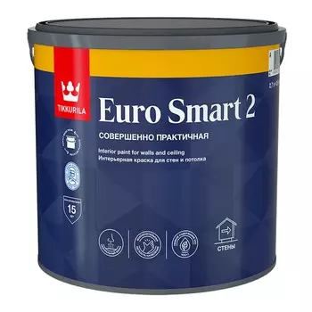 Краска интерьерная TIKKURILA EURO SMART 2 A гл/мат 2,7л