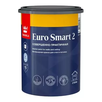 Краска интерьерная TIKKURILA EURO SMART 2 A гл/мат 0,9л