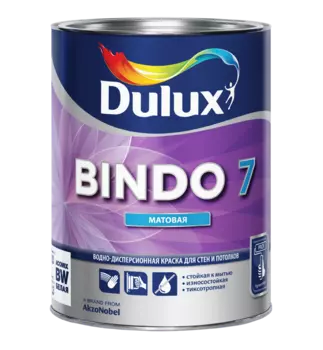 Краска матовая для стен и потолков DX BINDO 7 BW, .1 л