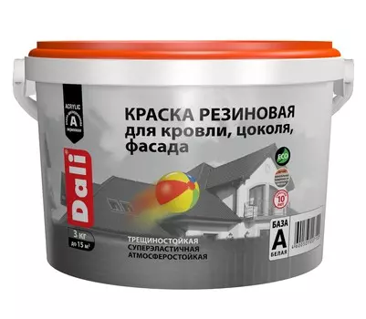 Краска резиновая Dali 3 кг, зеленый