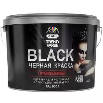 Краска ВД Dufa Trend Farbe, черный, 5 л