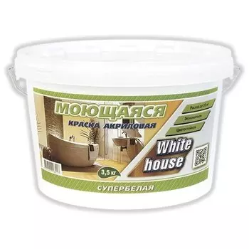 Краска вд White House для кухонь и ванн 3,5 кг м/у