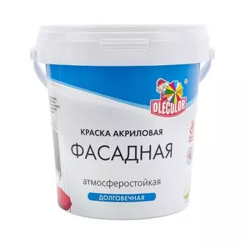 Краска водно-дисперсионная фасадная 1,0 кг OLECOLOR