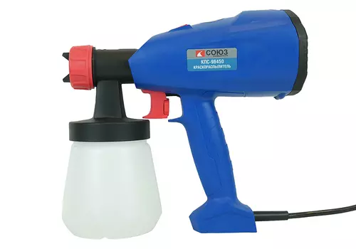 Краскопульт Союз КПС-96450, HVLP, 450 Вт, 700мл/мин, с наддувом
