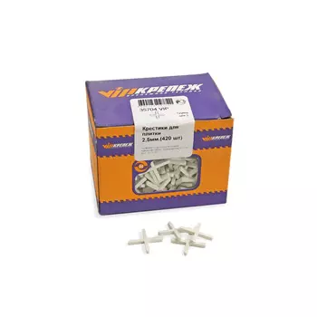 Крестики для кафельной плитки 2,5мм, 420шт