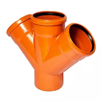 Крестовина канализационная 45 град. DN 110 нар.