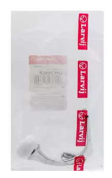 Крючок мебельный LHK209CP одинарный (пальто и шапка), с керамикой, 652945 мм, хром