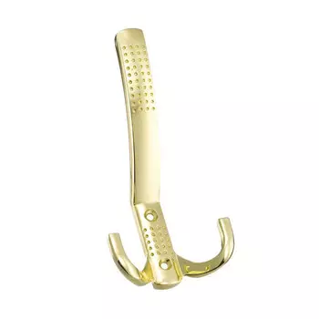 Крючок с перфорацией , 3-х рожковый, золото, 1 шт