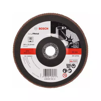 Круг лепестковый Bosch 180 мм, К80