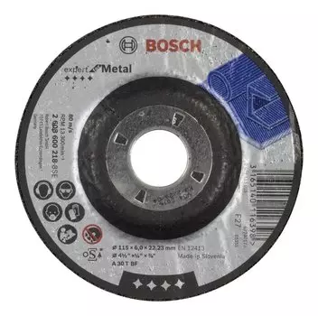 Круг обдирочный Bosch 115х6 мм, по металлу