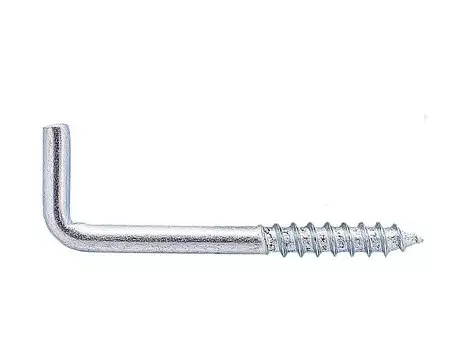 Крюк-шуруп 6х75 мм L-образный, 2 шт