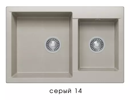 Кухонная мойка Polygran BRIG-772 (№14 Серый)