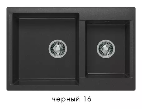 Кухонная мойка Polygran BRIG-772 (№16 Черный)
