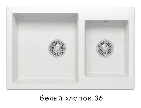 Кухонная мойка Polygran BRIG-772 (№36 Белый Хлопок)