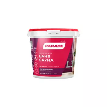 Лак для саун акриловый Parade L30 0,9л, полуматовый
