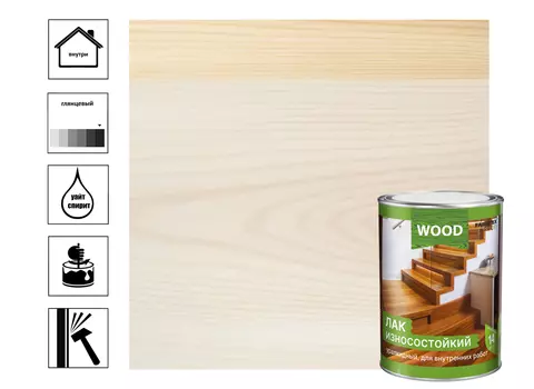 Лак FARBITEX ПРОФИ WOOD паркетный, алкидно-уретановый, износостойкий, высокоглянцевый 0,8 л