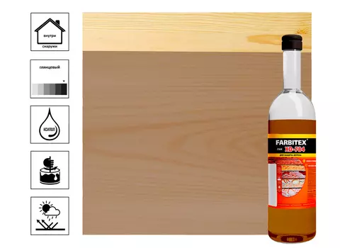 Лак ХВ-784 FARBITEX, стекло, дуб, 0,5 л