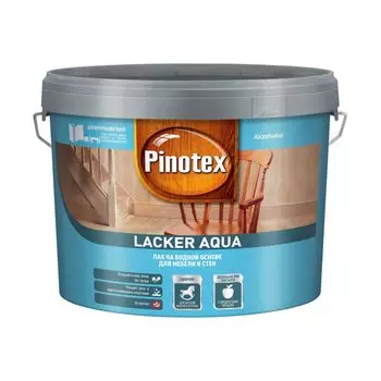 Лак Pinotex Lacker Aqua 70 глянцевый, на водной основе, 9 л