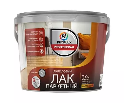 Лак ProfiluxProfessional акриловый, паркетный, полуматовый 0,9 кг, 0,9 л