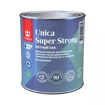 Лак Unica Super Strong EP универсальный, высокоглянцевый, 0,9 л