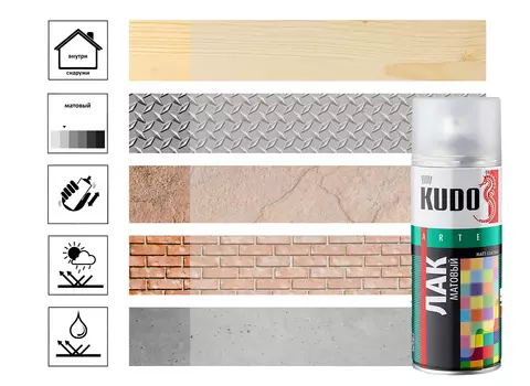 Лак универсальный, акриловый, матовый, 520 мл