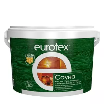 Лак защитный Eurotex Сауна для дерева 2,5 кг
