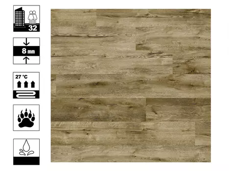 Ламинат Eurohome Loft 8/32 Дуб Вест Сайд