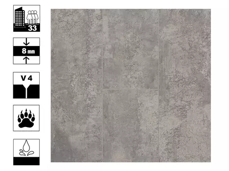 Ламинат Floorpan Lagoon Кристалл Грей 33 кл 8 мм