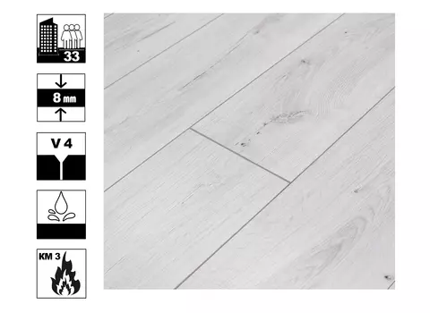 Ламинат IDEAL Form Дуб Грейс 33 кл 8 мм фаска