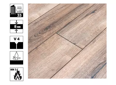 Ламинат Kastamonu Cherry Дуб Ричмонд 33кл 8мм 4v