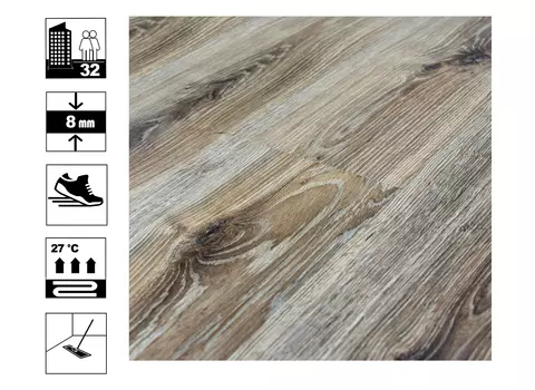 Ламинат Kastamonu Red 32 кл. 8 мм Дуб Французский Тёмный