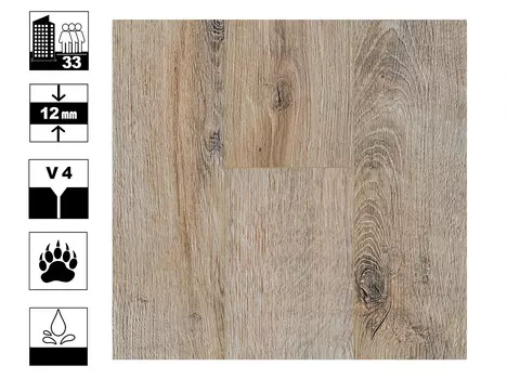 Ламинат Kastamonu Ruby Дуб Матисс 33кл/12мм 4v