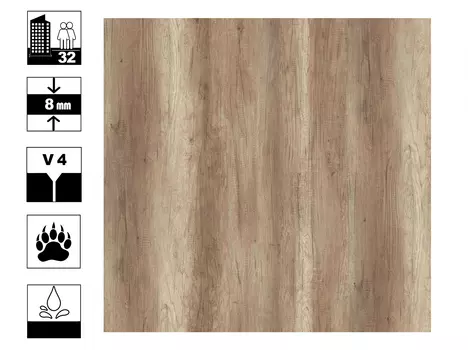 Ламинат Kronostar Galaxy 32 класс 8 мм Дуб Шератан V4