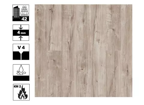 Ламинат SPC Quartz-step Дуб Алеч 4 мм