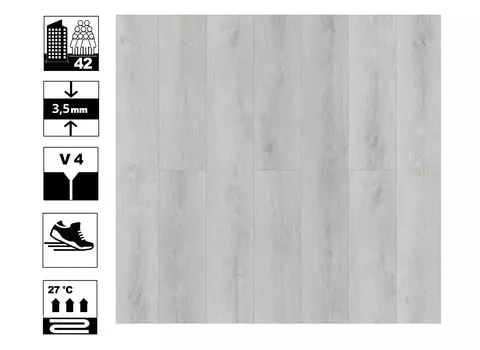 Ламинат SPC Quartz-step Дуб Цайдам 3,5 мм