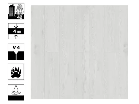 Ламинат SPC Quartz-step Дуб Перито 4 мм