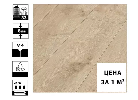 Ламинат Storm Дуб Печорский 33 кл 8 мм 4V
