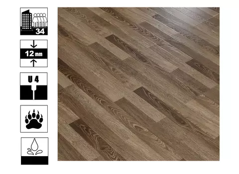 Ламинат WoodStyle Magic Strip Дуб Фокс 12/34