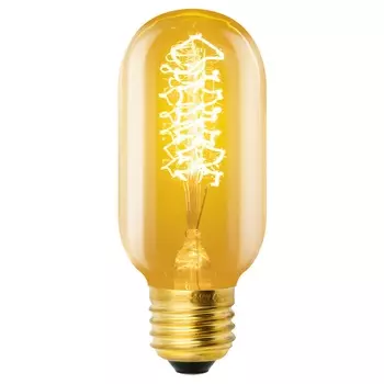 Лампа накаливания Uniel Vintage, цилиндр IL-V-L45A-40/GOLDEN/E27