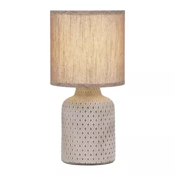 Лампа настольная Rivoli Sabrina D7043-501 1хЕ14 40 Вт керамика коричневая с абажуром